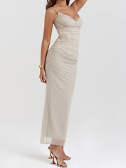 'Nalini' Sand Maxi Dress