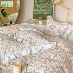 Pastel Daisy Bedding Set - Sage Green