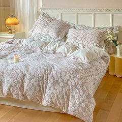 Pastel Daisy Duvet Cover - Pink