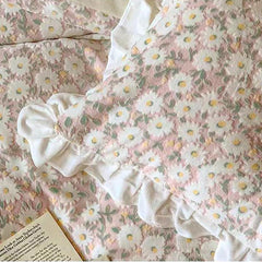Pastel Daisy Duvet Cover - Pink