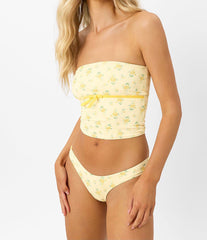 Peace Honeysuckle Strapless Tube Bikini Set