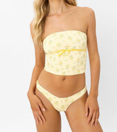 Peace Honeysuckle Strapless Tube Bikini Set