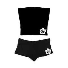 Beach Girl Hibiscus Tube Top & Short Set