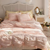 Princess Ruched Duvet Cover - Pink