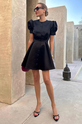 Button Front Midi Dress