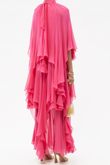 Layered Silk-Georgette Gown