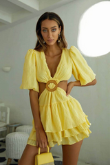 Paloma Puff Sleeve Mini Dress