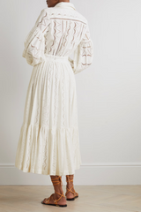 Sienna Tiered Broderie Anglaise Midi Dress
