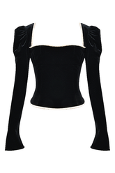 Noa Black Velvet Corset