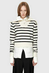 Low Classic Stripe Sailor Zip-up Knit