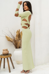 Messiah Cutout Maxi Bandage Dress