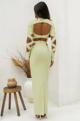 Messiah Cutout Maxi Bandage Dress