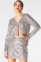 Ezra Silver Sequin Two-Piece Set