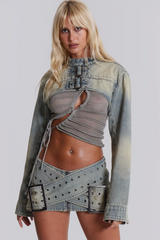 Denim Assassin Micro Mini Skirt