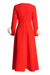 Alyvia Flower Embellished Midi Dress