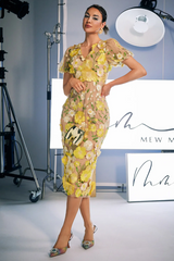 Sally V Neck Floral Midi Dress