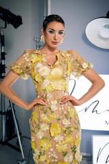 Sally V Neck Floral Midi Dress