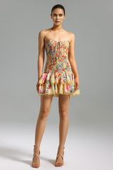 Naja Layered Printed Mini Dress