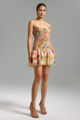 Naja Layered Printed Mini Dress
