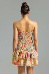 Naja Layered Printed Mini Dress