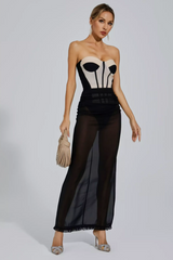 Paityn Black Bandage Bustier Set