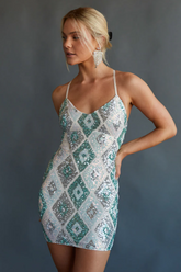 Lauren Diamond Sequin Bodycon Mini Dress