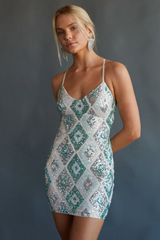 Lauren Diamond Sequin Bodycon Mini Dress