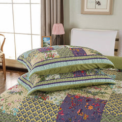 Large Quilted Quilt Three-piece Set Pure Cotton Washed Summer Cool Air-conditioning Quilt Quilted Bed Cover