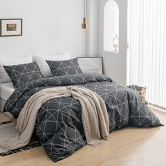 All Season Nordic Fashion Flat Sheet Set and Bedding Quilt Duvet Cover and Pillowcase for Home Decor Twin Queen King Size