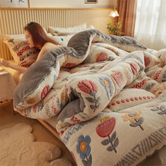 Autumn and Winter Double Face Quilt Snow Velvet Milk Velvet Winter Quilt Thickened Quilt Core Single Double Bedding