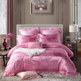 Luxury 4pcs European Jacquard Embroidery Pure Cotton Thickened Bedspread Wedding Room Bedding Quilt Cover Pillowcase