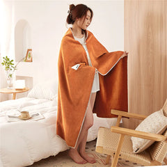 Flannel Blanket Soft Bedspread Shawl Blankets for Beds Sofa Office Napping Warm Bedding Throw Blanket