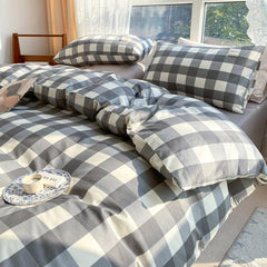 1pc 100%Cotton Duvet Cover Plaid Comforter Covers funda nordica cama 150 Single/Queen/King Quilt Cover(no pillowcase)