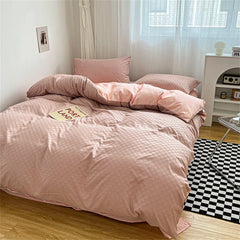 New Jacquard Bedding Set Fashion Skin Friendly Four Piece Set Quilt Cover Flat Sheet King Size Duvet Cover Pillowcase Bed Linens