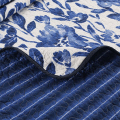 100% Cotton Floral Red Flower 3pcs Printed Quilted Quilt Pillowcase Free Shipping