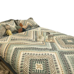 Simple Nordic Bed Four-Piece Set All Cotton Pure Cotton Quilt Cover Bohemian Style 1.5 M1.8 M Apartment Fitted Sheet