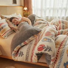 Autumn and Winter Double Face Quilt Snow Velvet Milk Velvet Winter Quilt Thickened Quilt Core Single Double Bedding