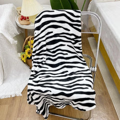 Ins Style Zebra Blanket Soft Microfiber Blanket For Bed Office Flannel Blanket Warm Throw Blanket Plush Bedspread Kids Bedding