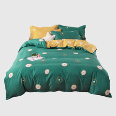 Quality Nordic 4pcs Bed Sheet Set and Bedding Queen/King Size Quilt Duvet Cover and Pillowcase Kit for Household