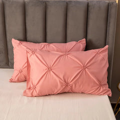 High Quality 3D Pinch Pleated Duvet Cover Set 220x240 Solid Color Single Double Twin Bedding Set Duvet cover