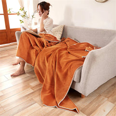 Flannel Blanket Soft Bedspread Shawl Blankets for Beds Sofa Office Napping Warm Bedding Throw Blanket