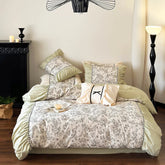 Winter 100% Cotton Korean Princess Bedding Set Thickened Retro French Duvet Cover Sets Flower Bed Skirt Skin-friendly Fabrics