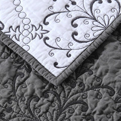 100% Cotton Embroidered Butterfly Flower 3pcs Printed Quilted Quilt Pillowcase Free Shipping