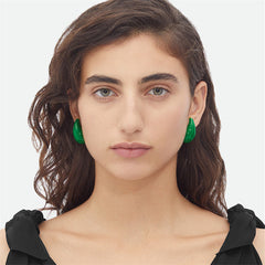 Emerald Green Teardrop Drop Earring
