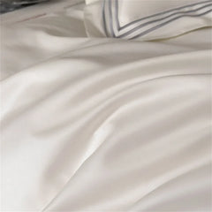 1200TC Embroidered Egyptian Cotton Bedding Set 4pcs King Queen Size Solid Sheet Duvet Cover Pillowcase Bed Linens