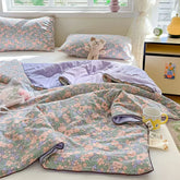 Summer Quilt Air Conditioning Quilt Flower Girl Heart Class A Double Layer Yarn Summer Cool Soft Machine Washable