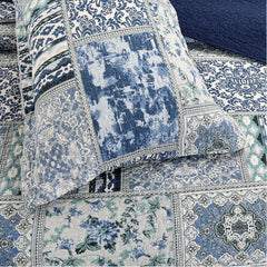 100% Cotton Modern Simplicity Interstellar Blue Sky 3pcs Printed Quilted Quilt Pillowcase