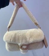 Cute Fuzzy Soft Faux Fur Handbag For Winter