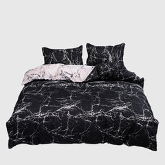 New 3pcs Nordic Simple Marble Bedding Set Bedroom Single Double Premium Home Textile Comfortable Duvet Cover and Pillowcase