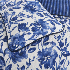 100% Cotton Floral Red Flower 3pcs Printed Quilted Quilt Pillowcase Free Shipping